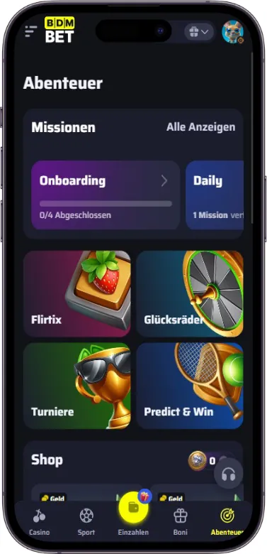 BDMbet Abenteuer