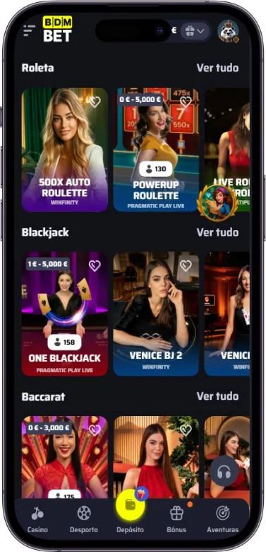 BDMbet casino ao vivo