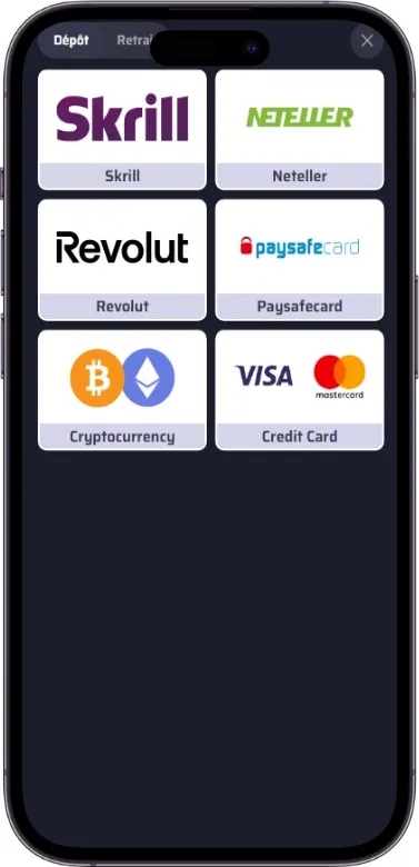 Déposer des fonds BDMbet