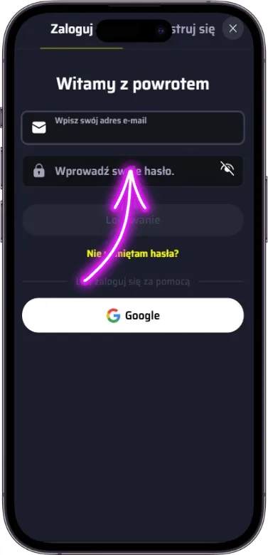 BDMbet formularz logowania