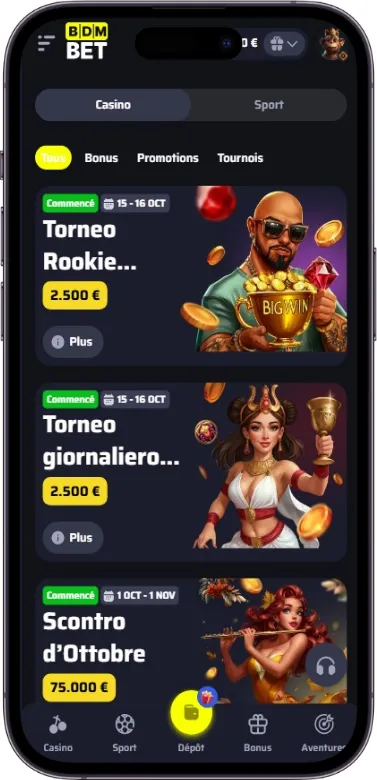 Choisir le bonus BDMbet