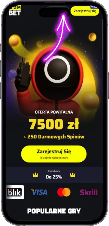 BDMbet przycisk logowania