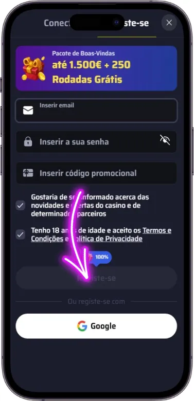 Registo concluído BDMbet