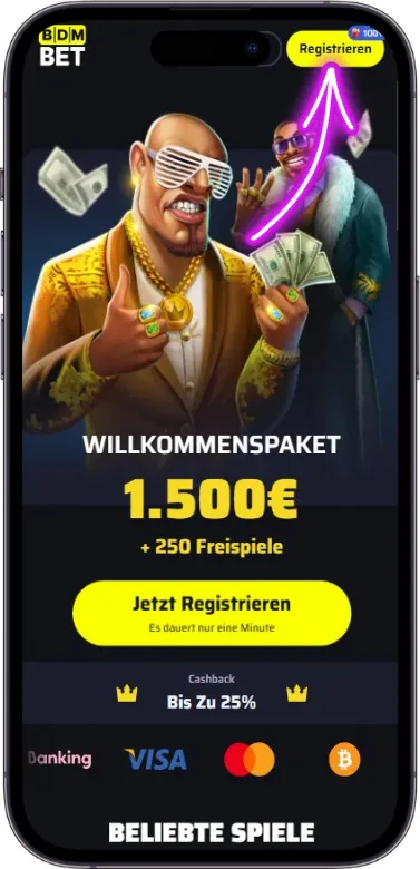 Registrierungsbutton BDMbet