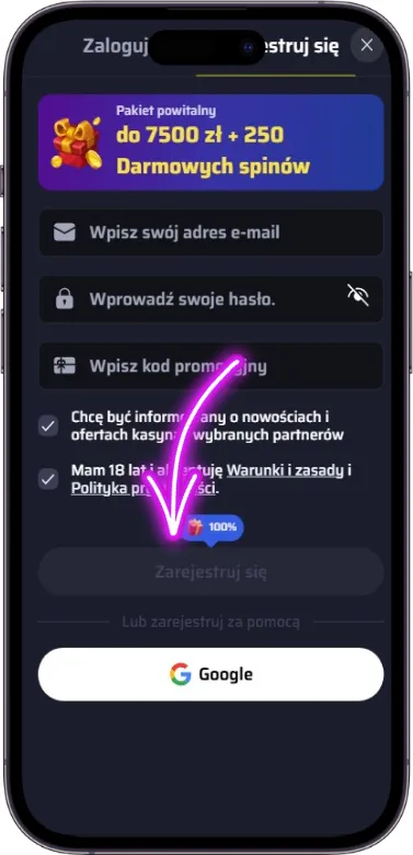 BDMbet rejestracja zakończona